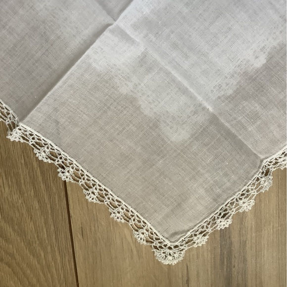 New cotton handmade crochet lace handkerchief hankie - Picture 6 of 8